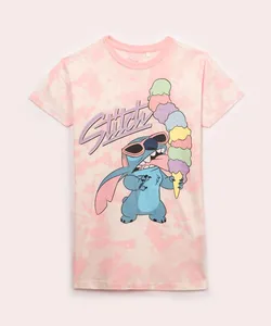 camisola infantil lilo e stitch manga curta colorido 6