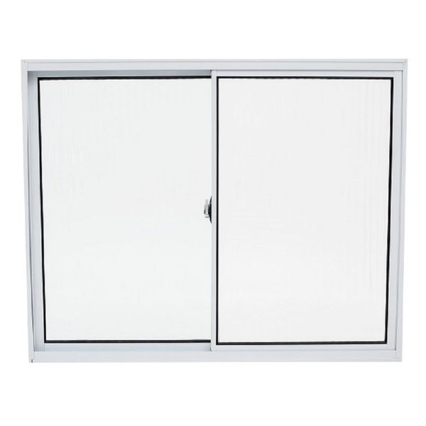 Janela de Correr 2 Folhas sem Grade Alumínio Branco Quality Janela de Correr 2 Folhas sem Grade Alumínio Branco 100x100cm