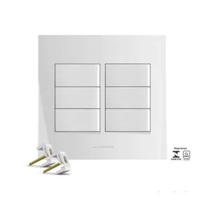 Interruptor 4x4 duplo simples 4 paralelos com placa Alumbra