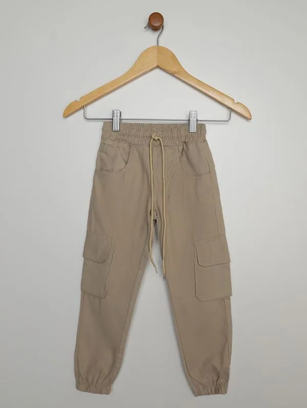 Calça Sarja Cargo Infantil Para Menino - AREIA 8
