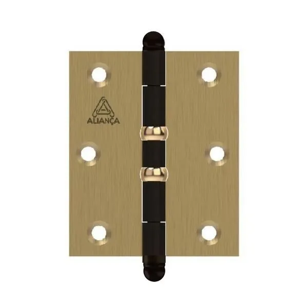 Dobradiça Pino Bola E Anel Aliança 3"x2.1/2" 81500A Bronze Latonado (MP)