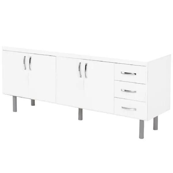 Armário de Cozinha Tóquio 192,2 cm sem Pia Branco - 541202 - A.J. RORATO