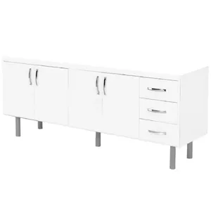 Armário de Cozinha Tóquio 192,2 cm sem Pia Branco - 541202 - A.J. RORATO