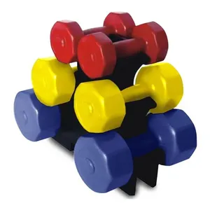 Torre de Halter Kikos Cement Kit de 1kg a 3kg para Membros Superiores Amarelo Vermelho Azul Torre de Halter Cement Kit de 1kg a 3kg para Uso Residencial Amarelo Vermelho Azul Kikos