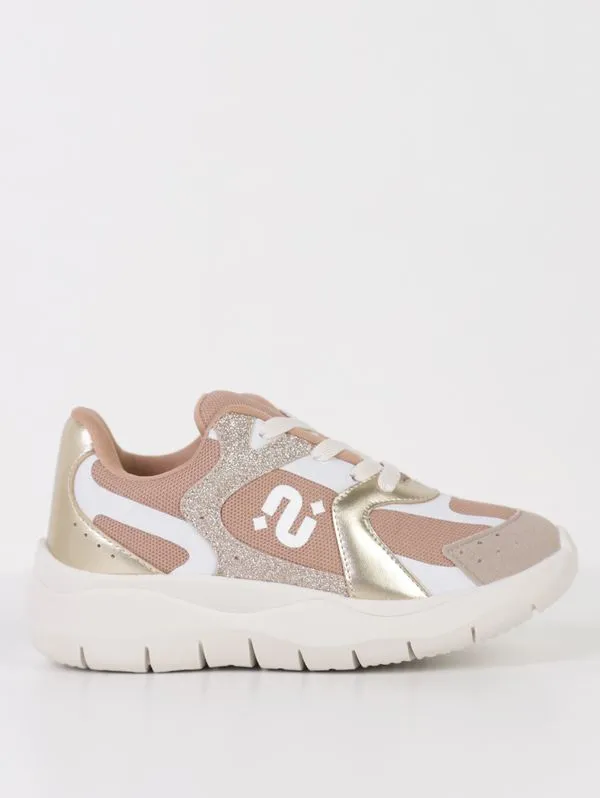Tênis Super Flex Infantil Para Menina - MARROM/DOURADO/OFF WHITE 29