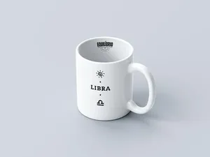 Caneca 325ml Branca Coleção Signos Libra