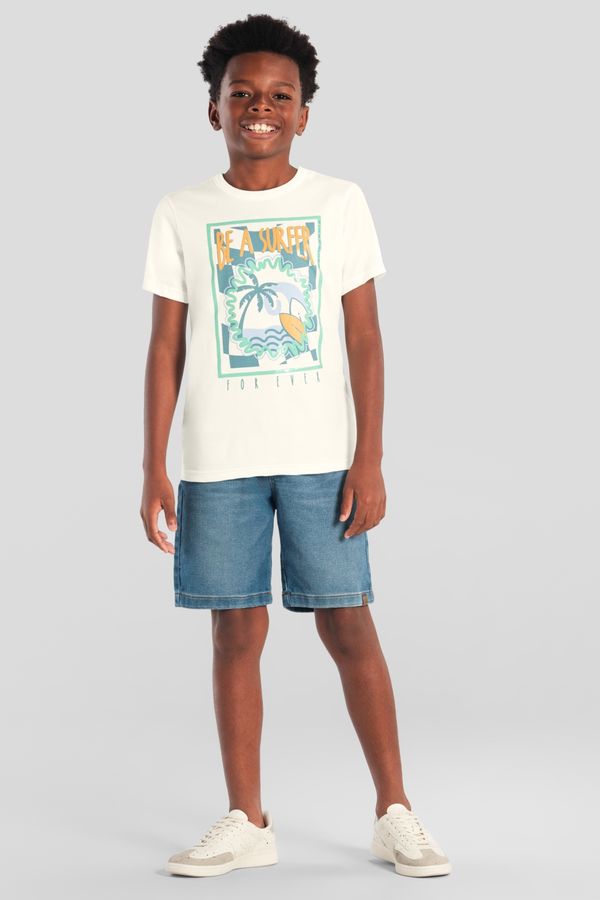 Camiseta infantil menino tropical em gel Brandili - 4