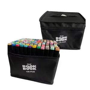 Kit Marcador Duplo Artístico 120 Cores para Colorir