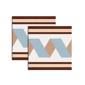 Cerâmica hidráulica 20x20cm linha 1900 Florentina 2 Celeste Colormix