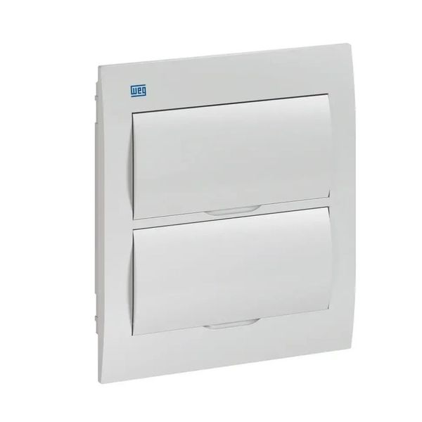 Quadro Distribuição Embutir 24 Disjuntores sem Barramento Weg Quadro PVC Disjuntor Embutir sem Barramento para 24 Disjuntores Branco