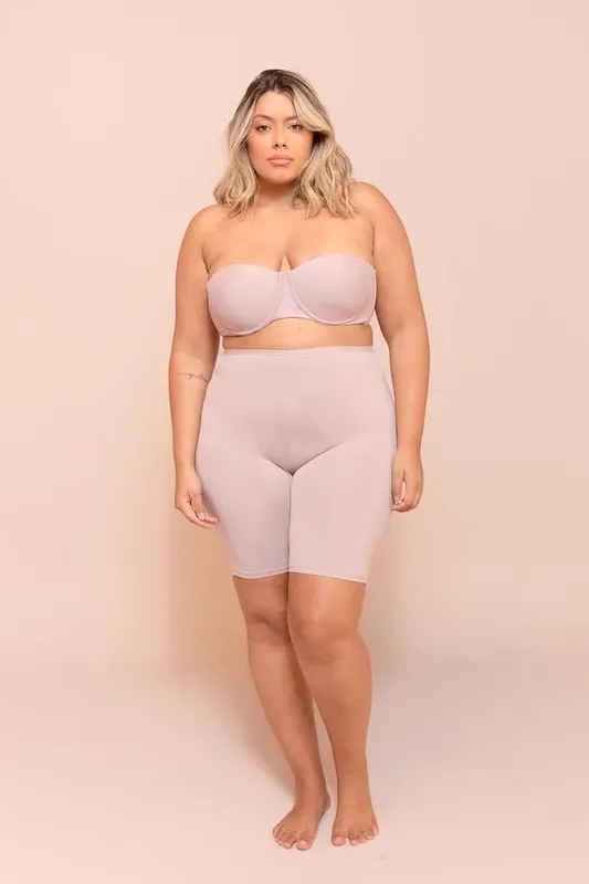 Kit 2 Bermudas Anti Atrito Plus Size Nude-EXG