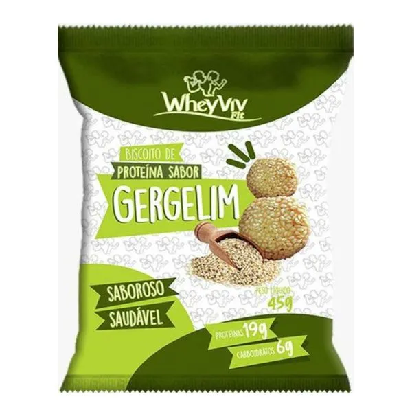 Biscoito de Proteína WheyViv Fit Sabor Gergelim 45g
