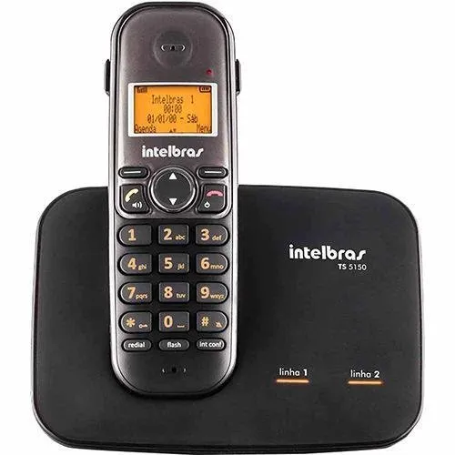 Telefone sem Fio Intelbras TS 5150 Viva-Voz Preto