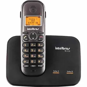 Telefone sem Fio Intelbras TS 5150 Viva-Voz Preto