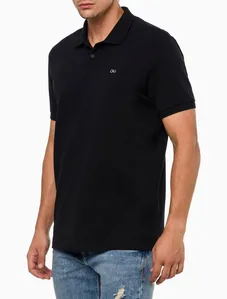 Polo Masculina Logo Bordado Calvin Klein Jeans - Preto Polo Masculina Logo Bordado Calvin Klein Jeans Preto Ggg