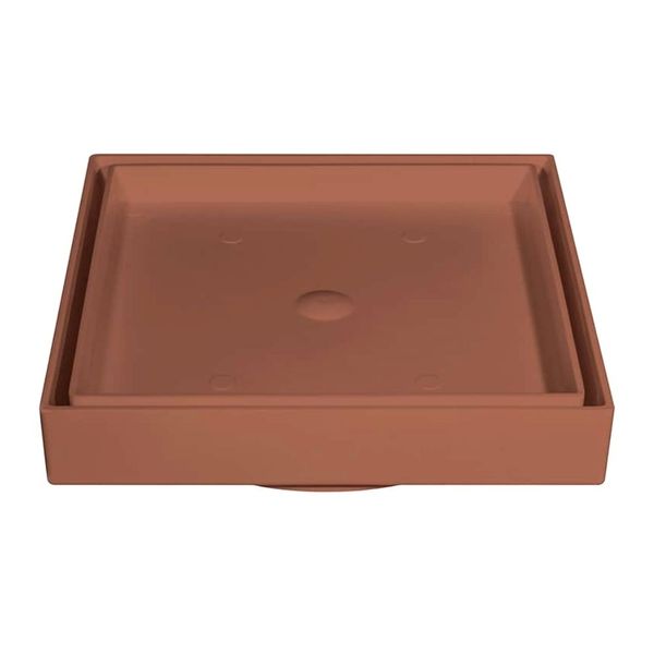 Ralo Invisível Quadrado 15cm Estrela Ralo Invisível Quadrado Marrom 15x15cm Estrela