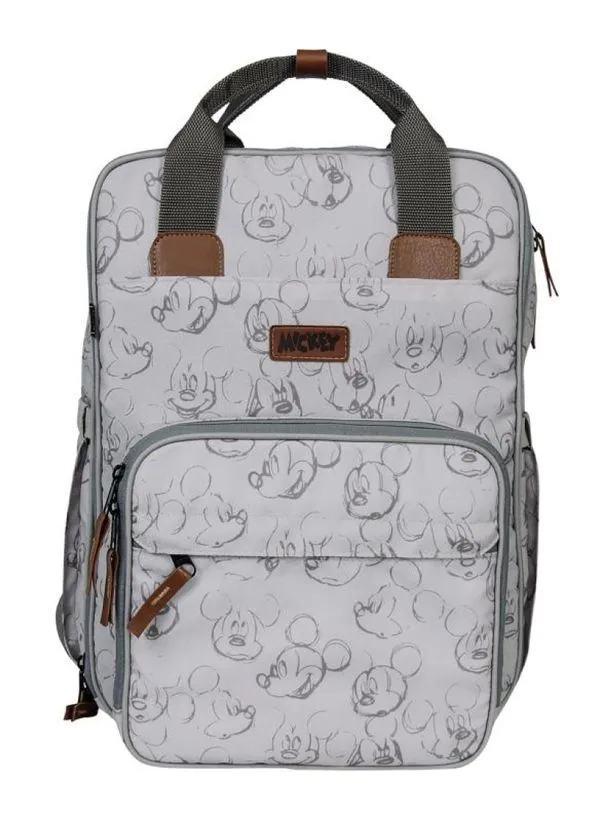 Mochila Maternidade Premium Mickey Cinza com Trocador Babygo