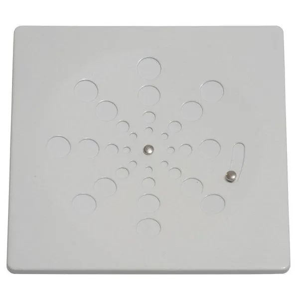 Ralo Grelha Quadrada 10cm Branca Sem Caixilho Com Fecho - ESTILMAX