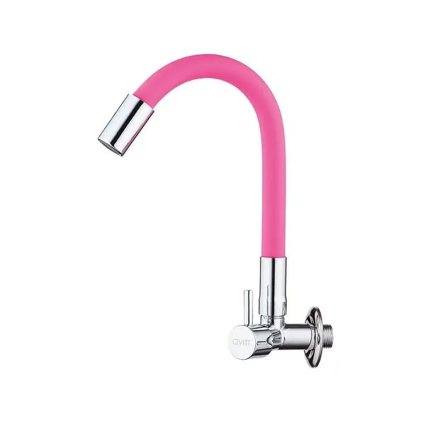 Torneira De Parede Civitt Flexível Metal Rosa (MP)