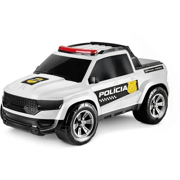 Carrinho de Brinquedo Polícia Pick-up Alien com Capota Móvel e Ação Intergaláctica Samba Toys Carrinho Polícia Pick-up Alien Capota Móvel Ação Intergaláctica Samba Toys
