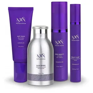 Nxn Kit Skincare Cuidados Com A Pele 4 Produtos Anti Envelhecimento Hidratante, Limpador Suave, Esfoliante Em Pó E ...