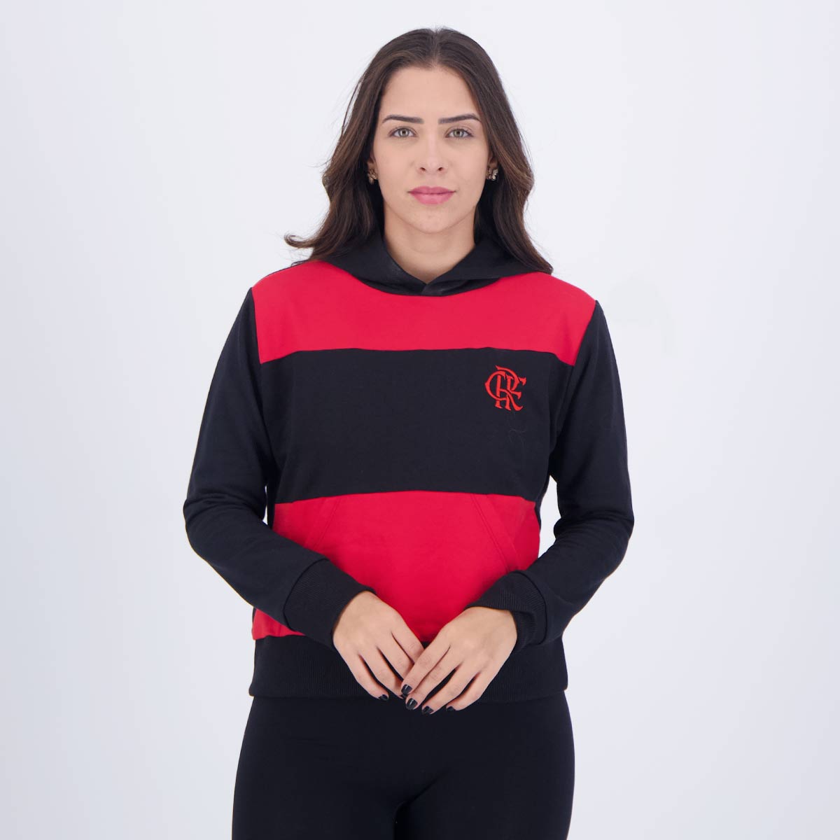 Blusa Flamengo Reder Feminina Preta e Vermelha