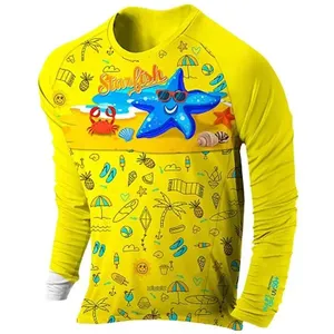 Blusa Infantil Proteção Solar UV50+ Prolife Starfish 8 Anos 120537 (MP)