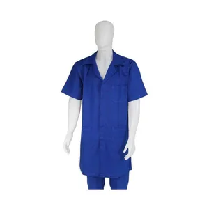 Jaleco guarda pó profissional tamanho P azul Theoria