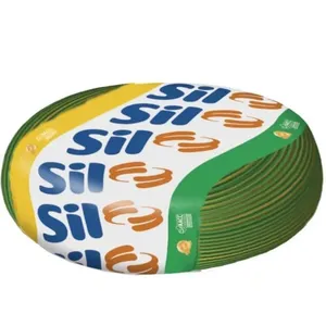 Cabo Elétrico Flexível Flexsil 3.017 VD-AM de Cobre 1,5mm 750V 100m Verde e Amarelo Sil Cabo Elétrico Flexível Flexsil 3.017 VD-AM 1,5mm 750V 100m Verde e Amarelo Sil