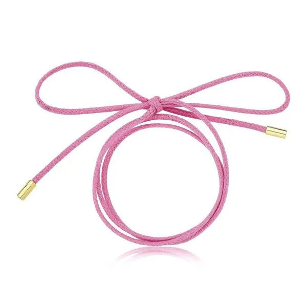 Cordão De Algodão Multifuncional Com Ponteiras Cor Rosa
