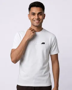 Camiseta Masculina Gangster Texturizada Manga Curta Branca G