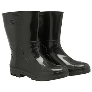 Bota de PVC Cano Curto Preta com Forro BPCC22 - VULCABRAS Bota PVC 38 Preta Cano Curto Com Forro -Vulcabras