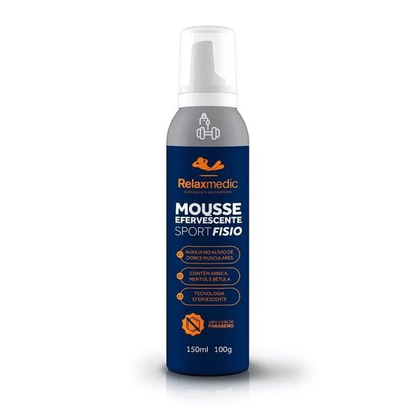 Mousse Efervescente Sport Fisio 150ml Relaxmedic 1 Frasco