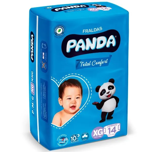 Fralda Descartável Infantil Panda Total Confort Jumbinho XG 14 Unidades