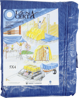 Lona 5x4m Azul Lona Certa