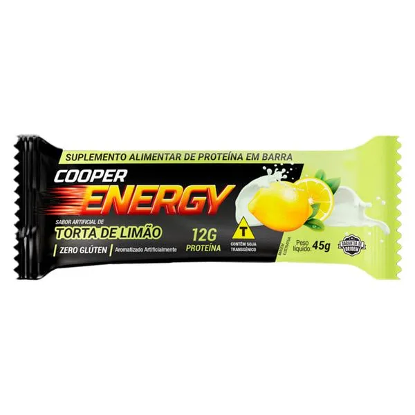 Barra de Proteína Cooper Energy Sabor Torta de Limão 45g