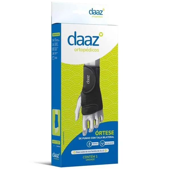 Órtese De Punho Daaz Com Tala Bilateral Tam Único