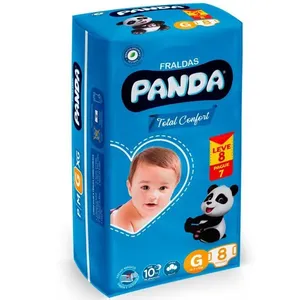 Fralda Descartável Infantil Panda Total Confort G 8 Unidades