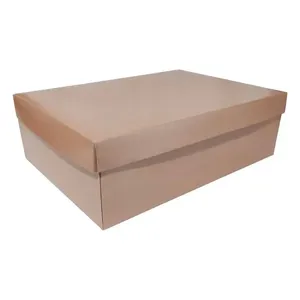 Caixa Retangular Com Tampa Em Relevo Rose Gold M 35x25x11 - 01 Un