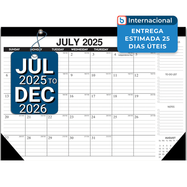 Calendário Vovea 2025 a 2026 43x30cm Branco A-MBI