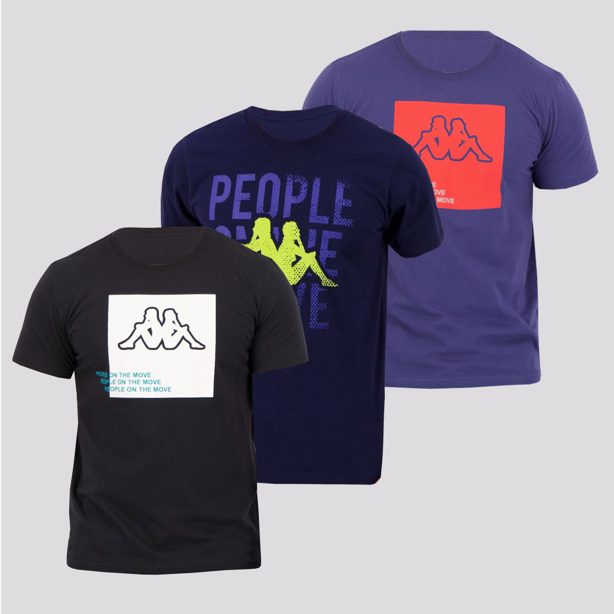 Kit de 3 Camisetas Kappa People