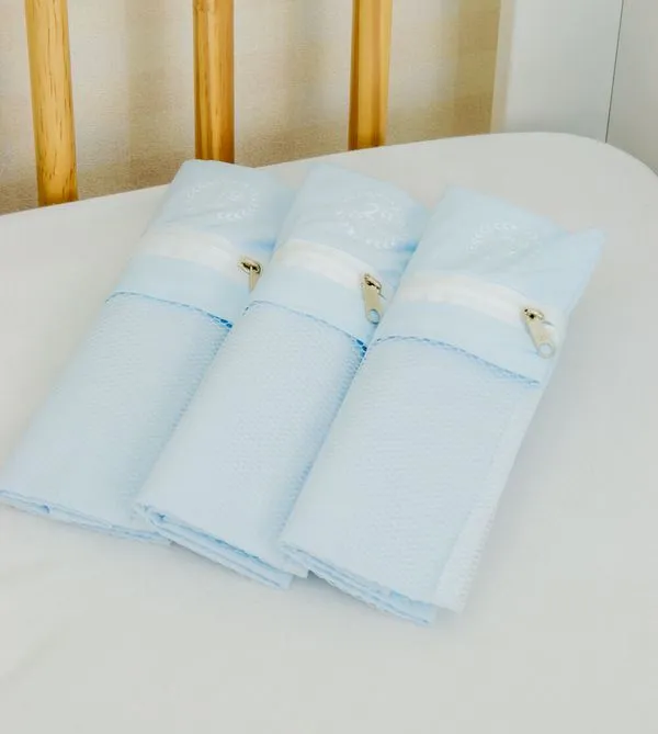 Kit Saquinho Maternidade Loupiot Color com 3 unidades Azul