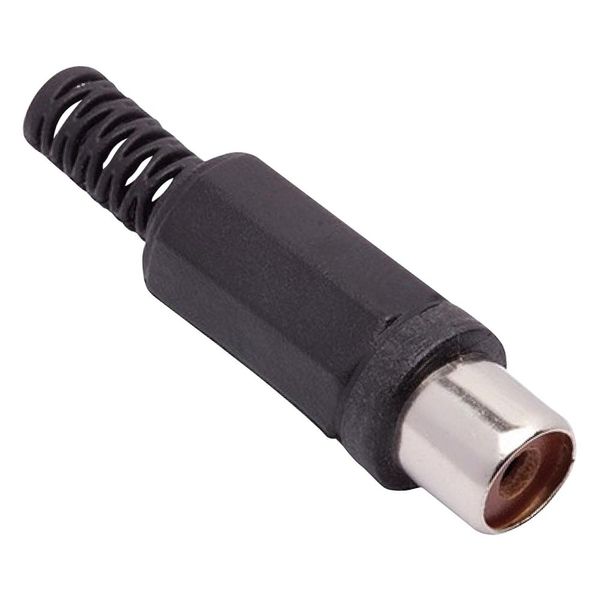 Plug RCA JACK Plastico Niquel Preto