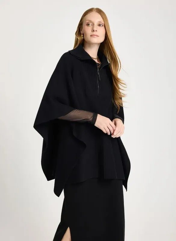 Poncho Le Lis Paola Tricot Feminino UN