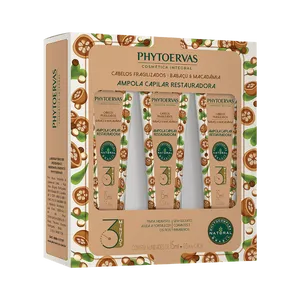 Ampola para Cabelos Fragilizados Babaçu e Macadâmia Phytoervas 3/15ml