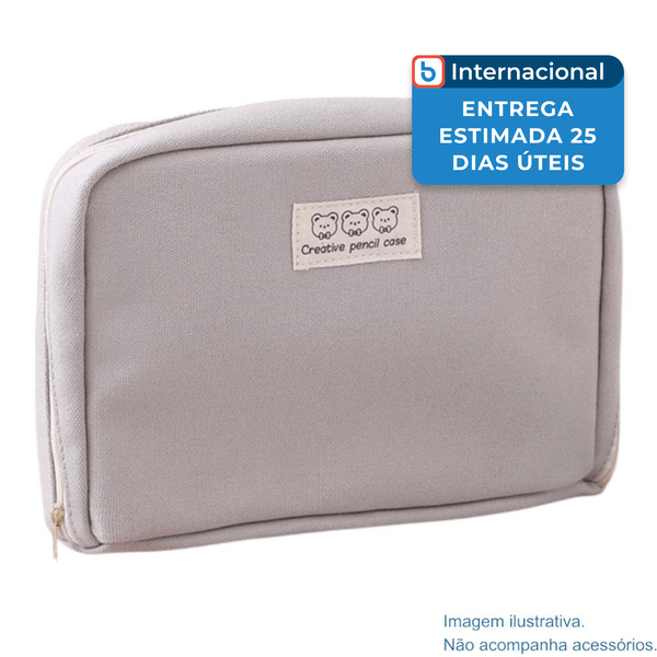 Estojo Escolar Fcteap Cinza A-MBI