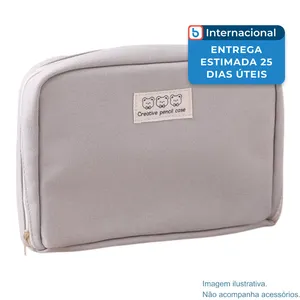 Estojo Escolar Fcteap Cinza A-MBI
