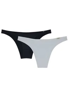 Kit de Calcinhas Tanga Mini Classic 01- 2 und PRETO/BRANCO M
