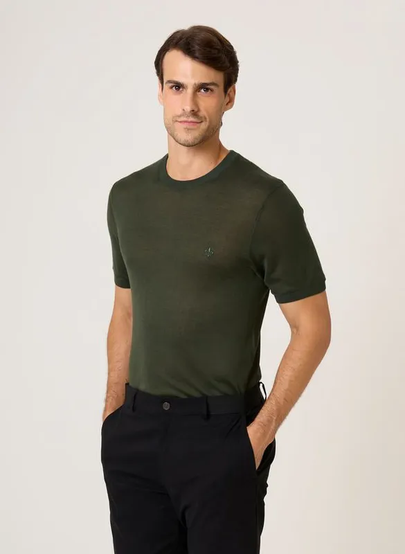 Camiseta Tricot Viscose Dudalina Masculina M