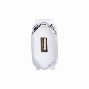 Módulo 1 Tomada Usb 2A Branco Com Cromado Novara Dicompel